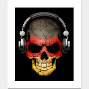 Dark Skull Deejay with German Flag Posters and Art